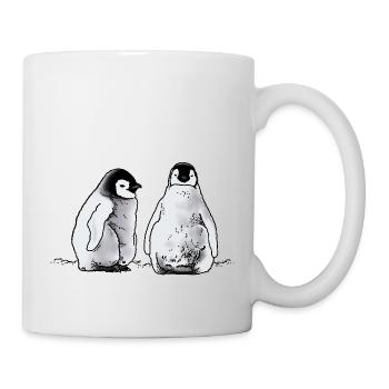 Pinguin Babys - Tasse - Weiß - Rechts