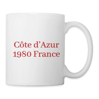 Côte d’Azur 1980 France - Mug blanc - blanc - Droite