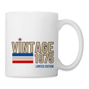 Vintage 1975 limitierte Auflage - Tasse - Weiß - Rechts