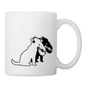 2 Dogs DJ Music Club Disco Vinyle Équipe Crew - Mug blanc - blanc - Droite
