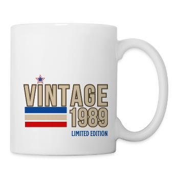 Jahrgang 1989 limitierte Auflage - Tasse - Weiß - Rechts