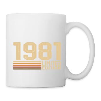 Jahrgang 1981 Geburtstag - Geschenk 1981 Jahrgang 1981 - Tasse - Weiß - Rechts