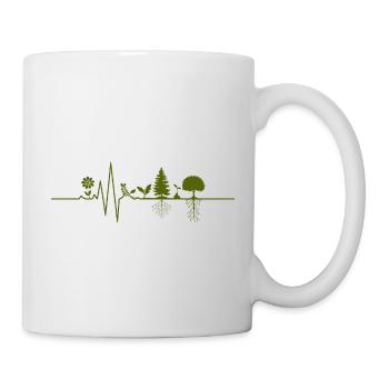 Natur - Herzschlag - Tasse - Weiß - Rechts