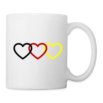 Deutschland Herzen - Tasse - Weiß - Rechts