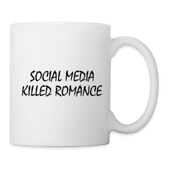 social media killed romance - Mug - white - Right