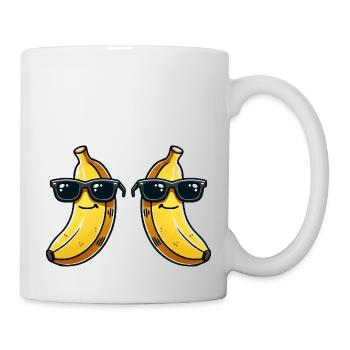 banane sonnenbrille comic 2 - Tasse - Weiß - Rechts