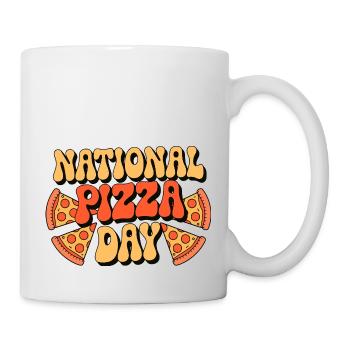 Journée nationale de la pizza 2025 pizza day gift - Mug blanc - blanc - Droite