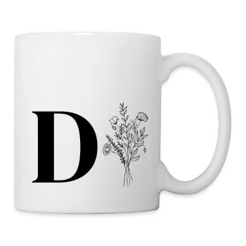 Lette d fleurs minimalistes - Mug blanc - blanc - Droite