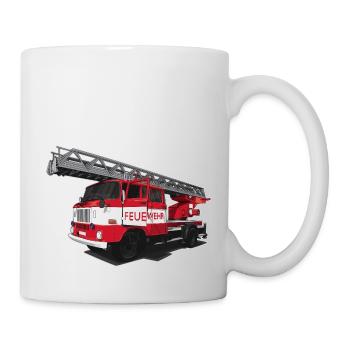 Feuerwehr // DDR // Illustration - Tasse - Weiß - Rechts