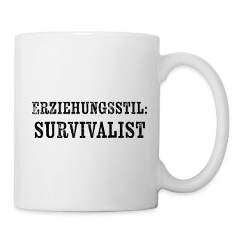 Erziehungsstil Survivalist - Tasse - Weiß - Rechts