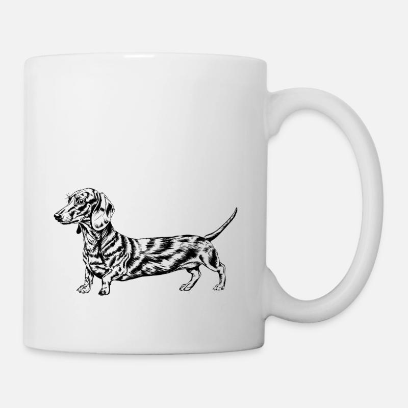 dachshund - Tasse - Weiß