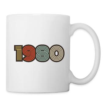 1980 rétro vintage - Mug blanc - blanc - Droite