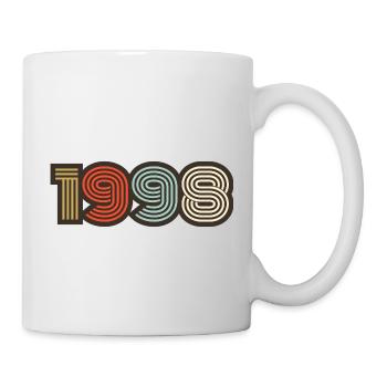 1998 Retro Jahrgang - Tasse - Weiß - Rechts