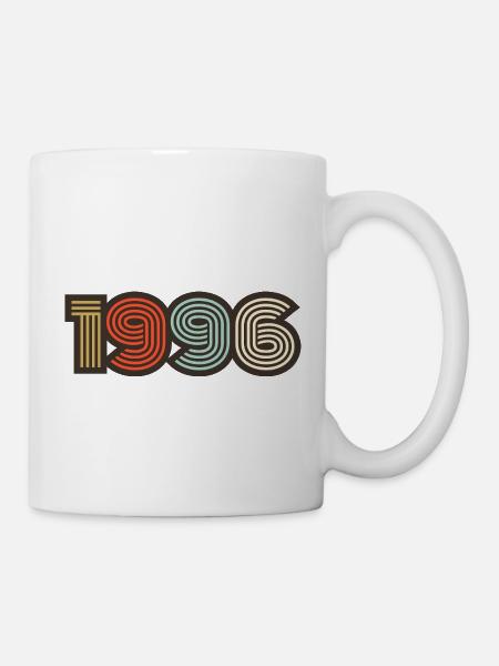 1996 rétro vintage - Mug blanc - blanc