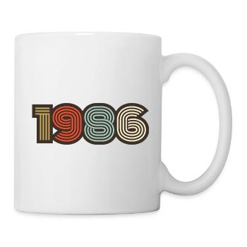 1986 retro vintage - Mug - white - Right