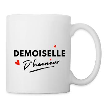 Brautjungfernherzen - Brautgeschenk - Tasse - Weiß - Rechts