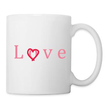 LOVE – Heart full of love - Mug - white - Right