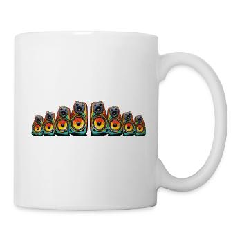 Bass Musik Boxen - Tasse - Weiß - Rechts
