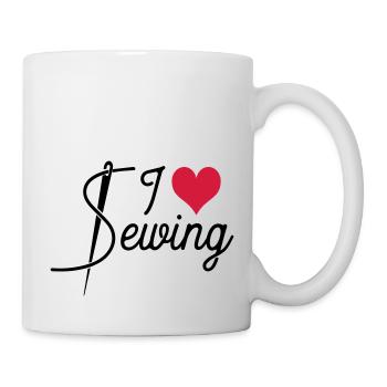 Nähen - Tasse - Weiß - Rechts
