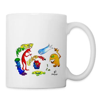 Monster Gespenster Geistergewimmer - Tasse - Weiß - Rechts