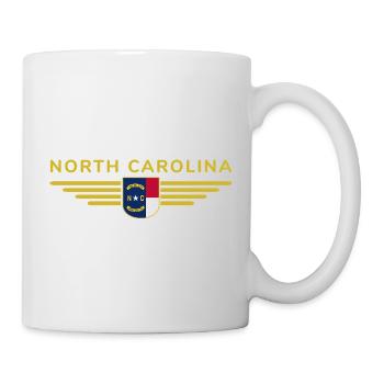 North Carolina Fan T-Shirt – Stylisch & Einzigarti - Tasse - Weiß - Rechts