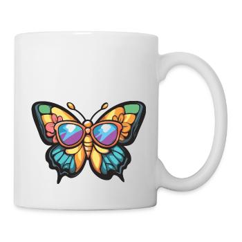 papillon drôle d’été - Mug blanc - blanc - Droite