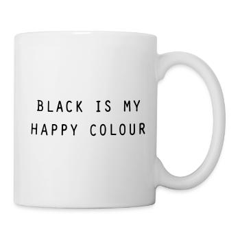 black is my happy color - Mug - white - Right
