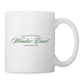 Windsor Court – Elegantes Vintage-Design Grün - Tasse - Weiß - Rechts