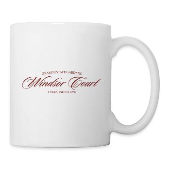 Windsor Court – Elegantes Vintage-Design Rot - Tasse - Weiß - Rechts