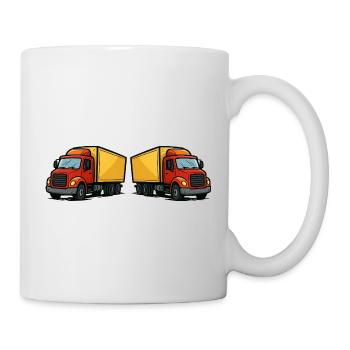 lastwagen comic 2 - Tasse - Weiß - Rechts
