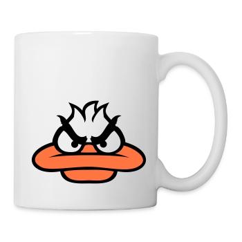 Duck looks funny angry angry mean sour look - Mug - white - Right