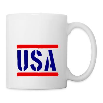 Logo des États-Unis - Slogan - États-Unis d’Amérique - Mug blanc - blanc - Droite