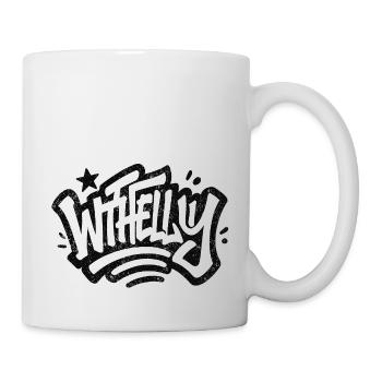 Was zum Teufel Helly - Schwarz - Tasse - Weiß - Rechts