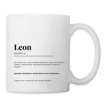 Leon - Tasse - Weiß - Rechts