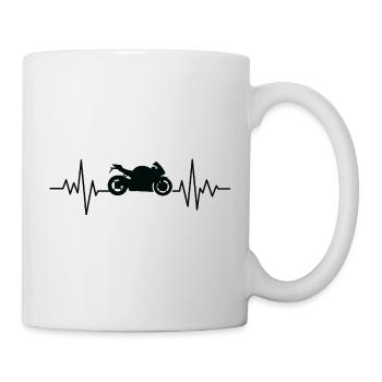 Moto Rider Heart Rate - Mug - white - Right
