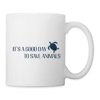 Save Animals – Turtle for Marine Conservation - Mug - white - Right