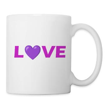 Conception de typographie de cœur d’amour - Mug blanc - blanc - Droite