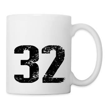 32 Zahl Trikot - Tasse - Weiß - Rechts