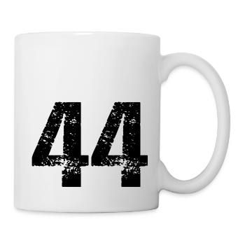 44 Zahl Trikot - Tasse - Weiß - Rechts