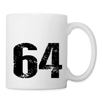 64 Zahl Trikot - Tasse - Weiß - Rechts