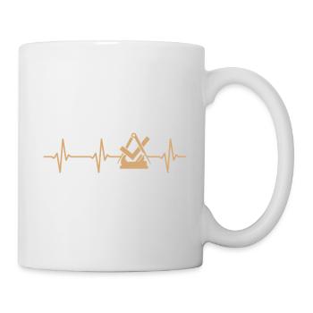 Charpentier Guilde de charpentier Signe Battement de cœur - Mug blanc - blanc - Droite
