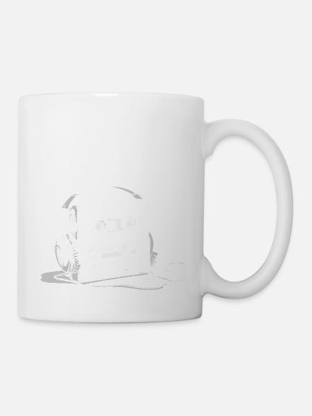 Kassetterecorder mit Kopfhörern - 80er Vibes - Tasse - Weiß