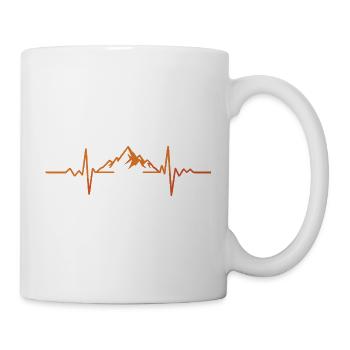 heartbeat mountains mountain range - Mug - white - Right