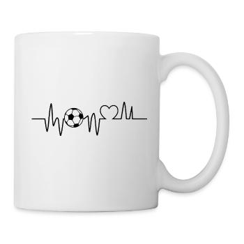Fußball Herzschlag Fussball Fußballer  - Tasse - Weiß - Rechts