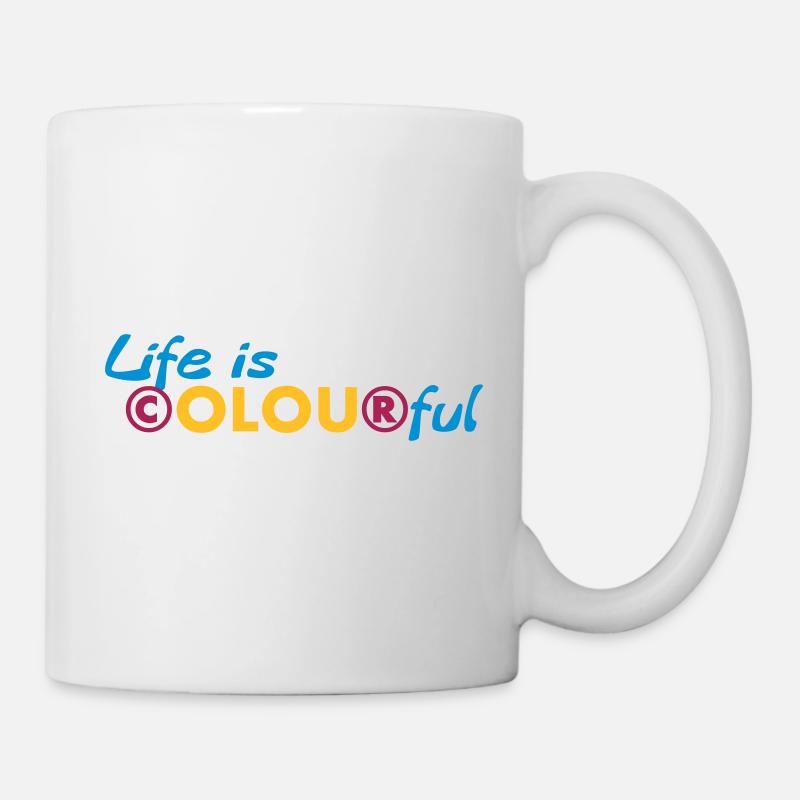 Life is colourful - Mug - white