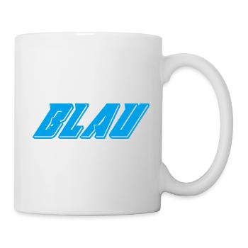 Blau Abstraktes blauer Energiefluss - Tasse - Weiß - Rechts