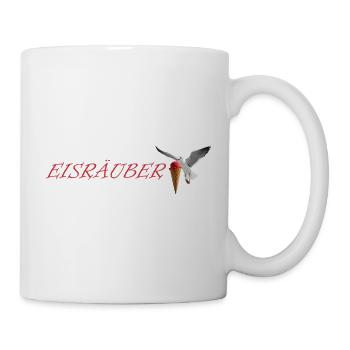 Eisräuber Design mit fliegender Möwe - Mug - white - Right