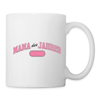 Mama des Jahres – Auszeichnung Rosa - Tasse - Weiß - Rechts