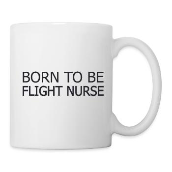 Infirmière de vol née pour être sauvetage aérien - Mug blanc - blanc - Droite