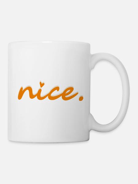 nice (orange mit hellem Schatten) - Tasse - Weiß